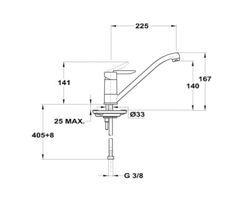 Mosogató csaptelep álló Mofém Mambo-5 ábra