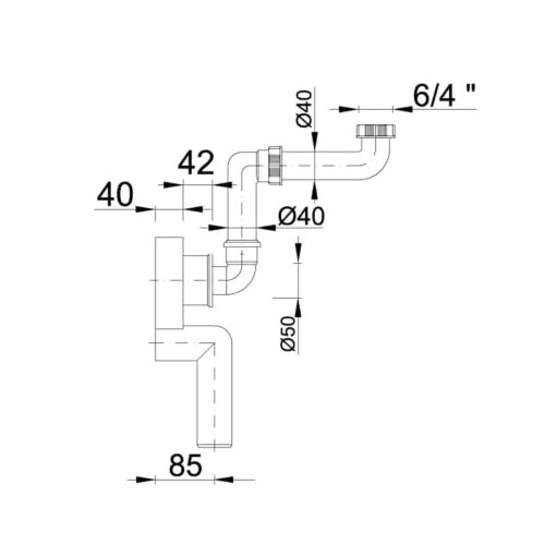 Rejtett helytakarékos szifon