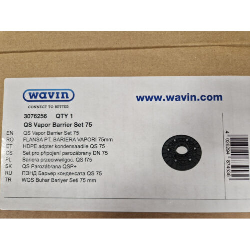 Wavin Quickstream párazáró karima QSP D75 csavarral (CLUF2000PKSET)