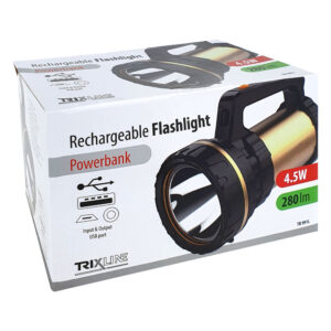 LED kézilámpa újratölthető powerbankkal Trixline 4.5W